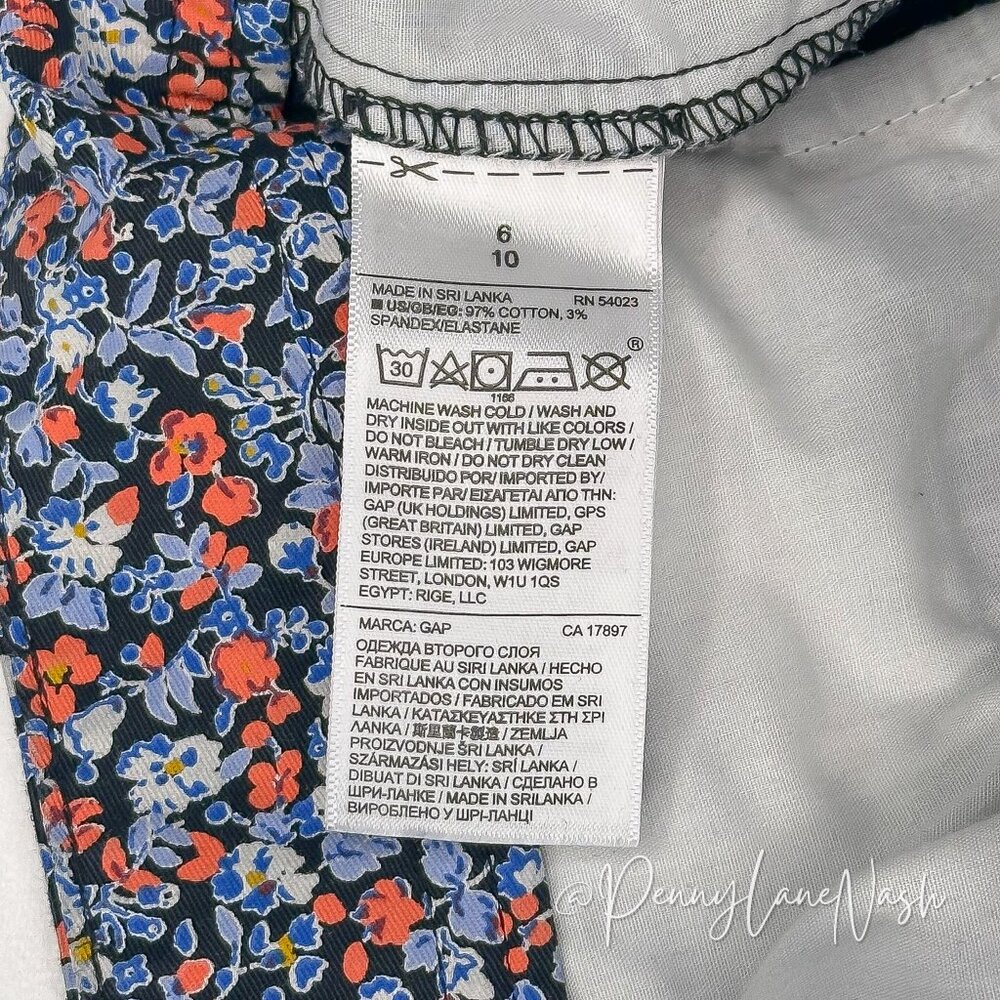 Gap 3" Khaki Shorts Size 6 Ditsy Floral - Picture 12 of 12